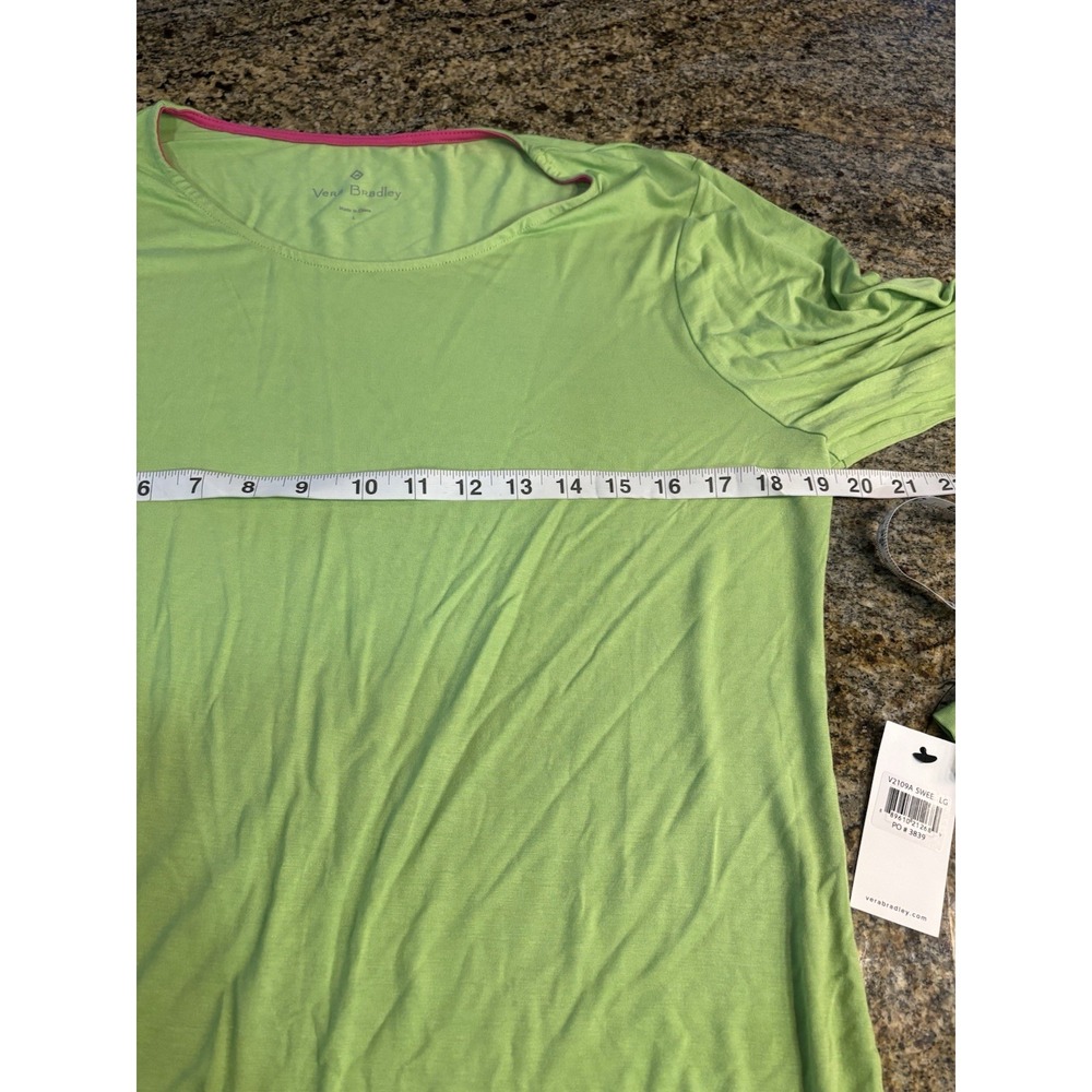 NWT Vera‎ Bradley Women's Coco Knit Layer Long Sleeve Top Green Size L - Picture 5 of 6